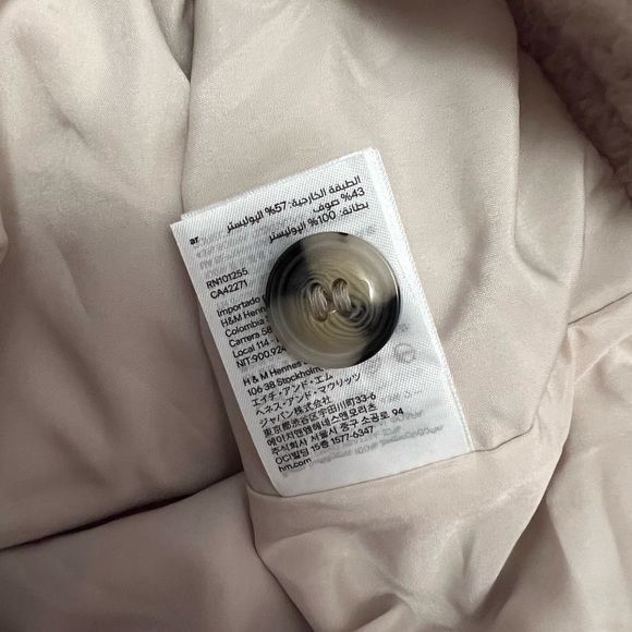 H&M Beige Cropped Shirt Jacket Shacket - Picture 7 of 8